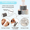 6Rolls 6 Colors Polyester Metallic Thread OCOR-TA0002-82C-4