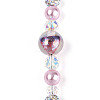 Glass and Acrylic and Imitation Pearl and Rhinestone Beads Strands MAK-T011-06E-2