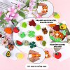 24Pcs 23 Styles Fruits PVC Plastic Beads FIND-SZ0003-67-5