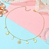 Moon & Star & Sun Brass Pendant Necklaces NJEW-TA00164-2