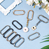12Pcs 3 Colors Zinc Alloy Spring Gate Rings FIND-HS0001-39-5
