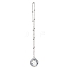 Glass Round Window Hanging Suncatchers HJEW-JM04522-02-4