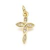 Brass Micro Pave Cubic Zirconia Pendants KK-Z100-41G-03-1