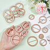 WADORN 20Pcs 5 Style Alloy Buckle Clasps FIND-WR0006-85-3