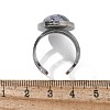 Oval Natural Sodalite Finger Rings RJEW-M062-02P-05-3