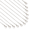   12Pcs Vacuum Plating 304 Stainless Steel Snake Chain Necklaces Set for Men Women STAS-PH0001-28P-1
