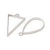 10Pcs Alloy Open Back Bezel Pendants PALLOY-YWC0002-02P-2