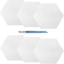 Hexagon Painting Canvas Panel Drawing Boards DIY-NB0004-10