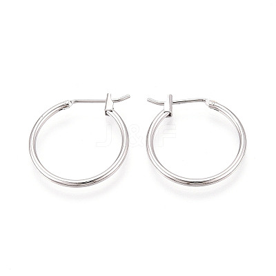 304 Stainless Steel Hoop Earrings EJEW-T048-25B-P-1