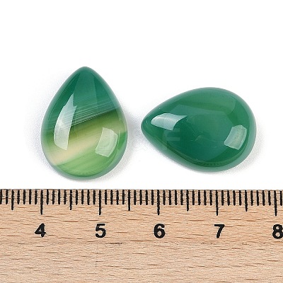 Natural Green Onyx Agate(Dyed & Heated) Cabochons G-H094-01A-04-1
