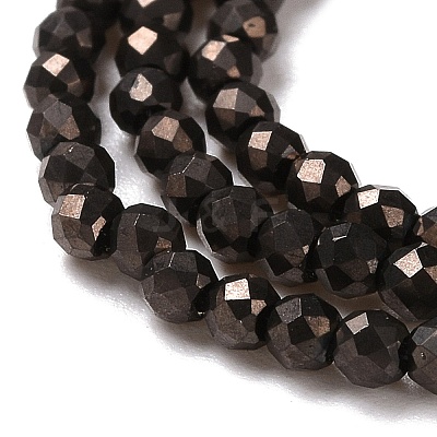 Electroplate Glass Beads Strands GLAA-H021-01A-FP06-1