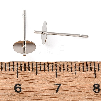 Brass Stud Earring Findings KK-D378-06P-1