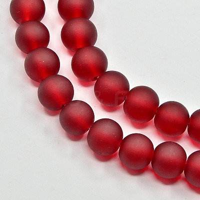 Baking Paint Transparent Glass Bead Strands GLAA-S031-10mm-14-1