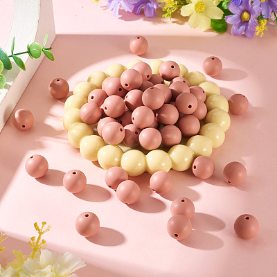 50Pcs Food Grade Eco-Friendly Silicone Beads SIL-TADJ0001-03D-1