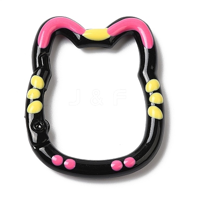 Spray Painted Alloy Spring Gate Ring X1-PALLOY-P292-02-1