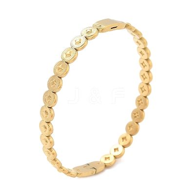 304 Stainless Steel Bangles for Women AJEW-P127-04G-1