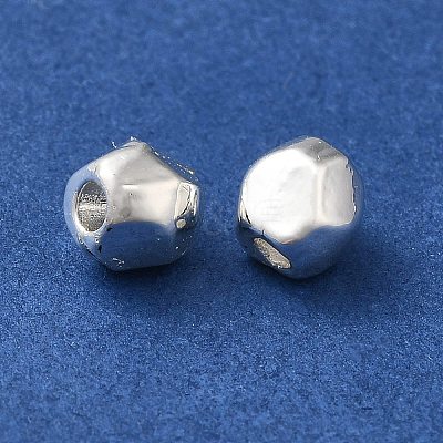 Oval Egg Alloy Faceted Beads FIND-G066-01S-1
