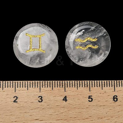 12 Constellation Natural Quartz Crystal Cabochons Set G-Q190-03C-1