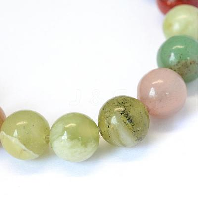 Natural Mixed Stone Round Bead Strands G-E334-8mm-23-1