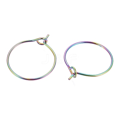 Ion Plating(IP) 316L Surgical Stainless Steel Hoop Earring Findings STAS-G130-03M-16MM-1