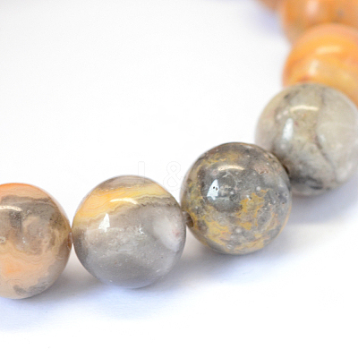 Natural Crazy Lace Agate Round Bead Strands G-E334-6mm-20-1