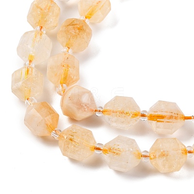 Heated Natural Citrine Beads Strands G-C171-D02-01-1