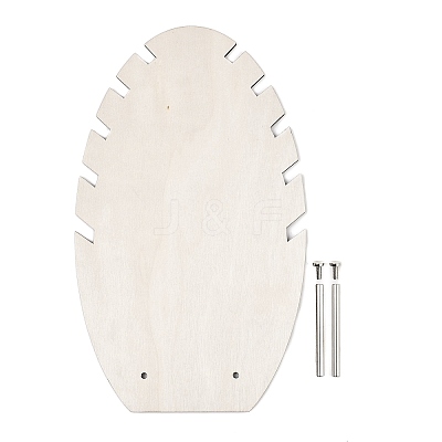 Leaf Shape MDF & Iron Pendant Necklace Jewely Display Stands NDIS-G008-02A-02-1