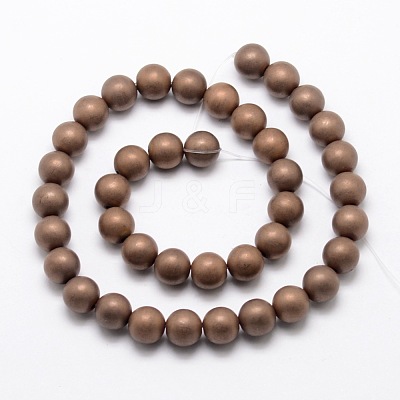 Electroplate Non-magnetic Synthetic Hematite Beads Strands G-R363-10mm-05-1