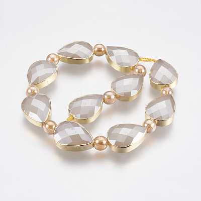 Electroplate Glass Beads Strands EGLA-I008-04G-1