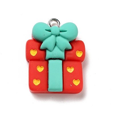 Christmas Opaque Resin Pendants RESI-G043-A04-1