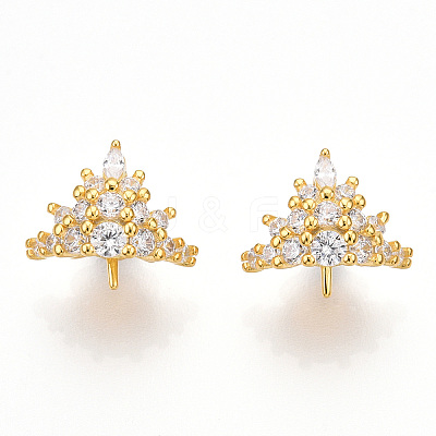 925 Sterling Silver Micro Pave Cubic Zirconia Peg Bails STER-T004-73G-1