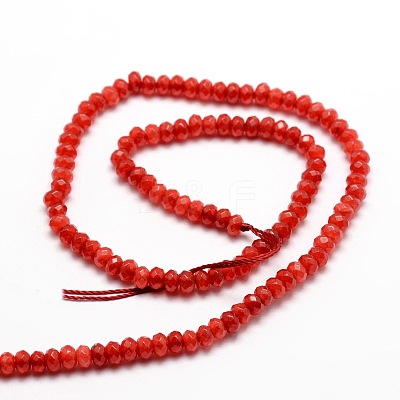 Dyed Natural Malaysia Jade Rondelle Beads Strands G-E316-2x4mm-25-1