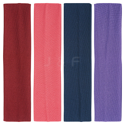 8Pcs 4 Colors Milk Silk Cloth Hair Bands OHAR-TAD0001-01A-1