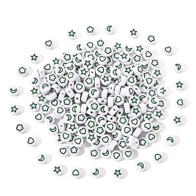 White Opaque Acrylic Beads MACR-YW0001-19C-1