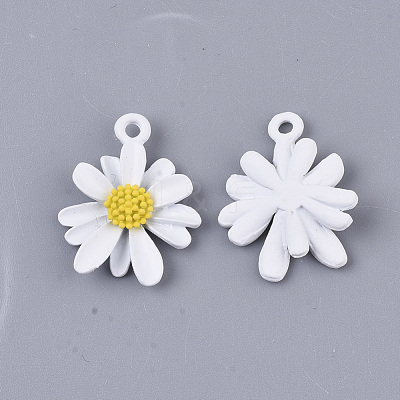 Spray Painted Alloy Pendants PALLOY-N0147-04E-1