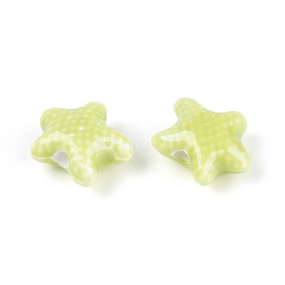 Handmade Porcelain Beads PORC-Q002-03G-01-1