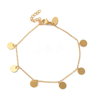 304 Stainless Steel Cable Chain Bracelets for Women BJEW-A036-25G-1