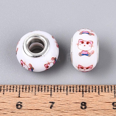 Opaque Resin European Beads RPDL-T004-01L-1