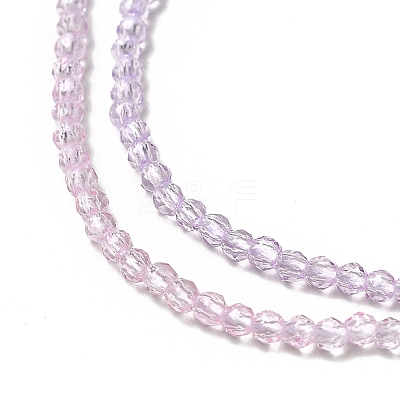Transparent Gradient Color Glass Beads Strands GLAA-H021-01A-06-1