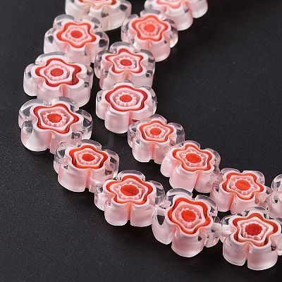 Handmade Millefiori Glass Bead Strands LAMP-J035-10mm-54-1