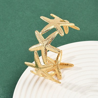 304 Stainless Steel Cuff Bangles for Women BJEW-D356-01G-1