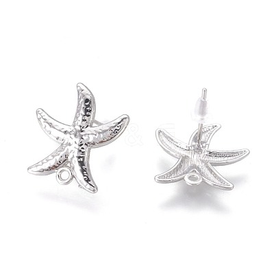 Brass Stud Earring Findings KK-F809-15P-1