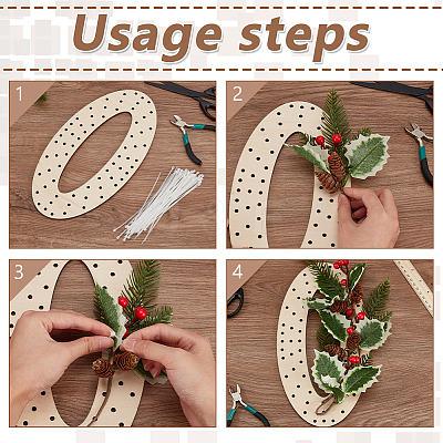 4Pcs Wood Wreath Boards DIY-FG0006-77A-1