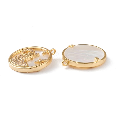 Real 18K Gold Plated Brass Micro Pave Clear Cubic Zirconia Pendants ZIRC-J039-14G-C-1