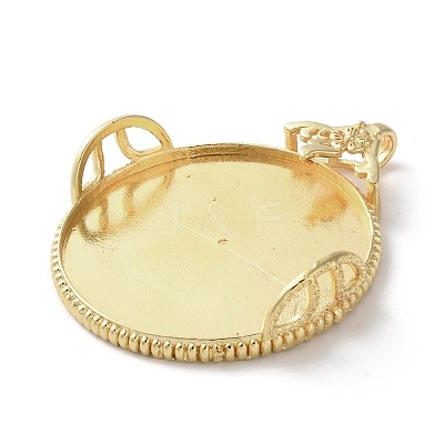 Brass Pendant Cabochon Settings KK-R215-02G-1