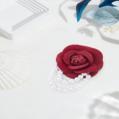 1Pc Cloth Flower Brooch JEWB-LP0010-04A-1