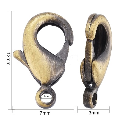 Brass Lobster Claw Clasps KK-902-AB-1