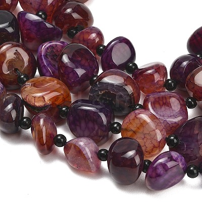 Natural Dragon Veins Agate Beads Strands GG-L001-I01-01D-1