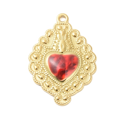 304 Stainless Steel Enamel Pendants STAS-K303-04G-05-1