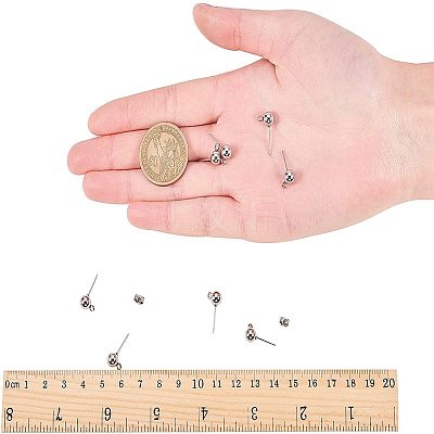 304 Stainless Steel Stud Earring Findings STAS-PH0018-68P-1